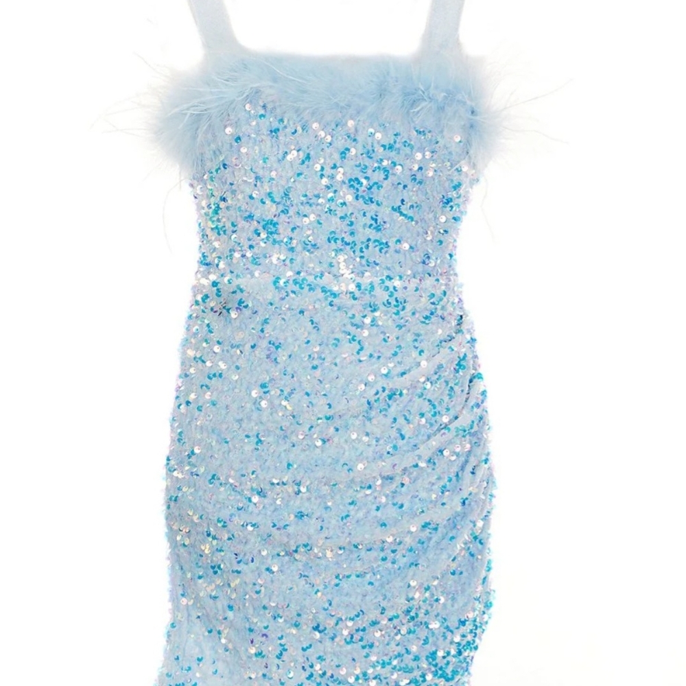 Sparkling Blue Sequin Dress